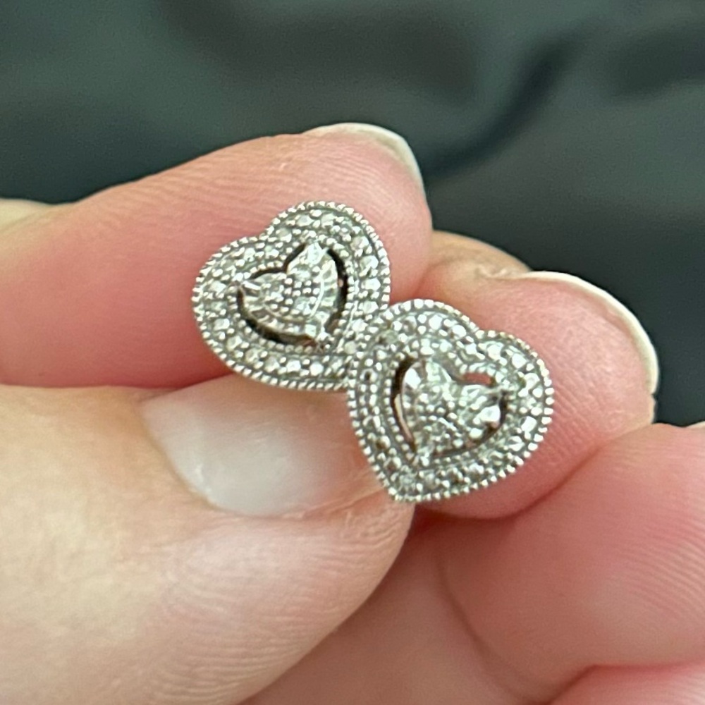 Diamond 925 Sterling Silver Earrings